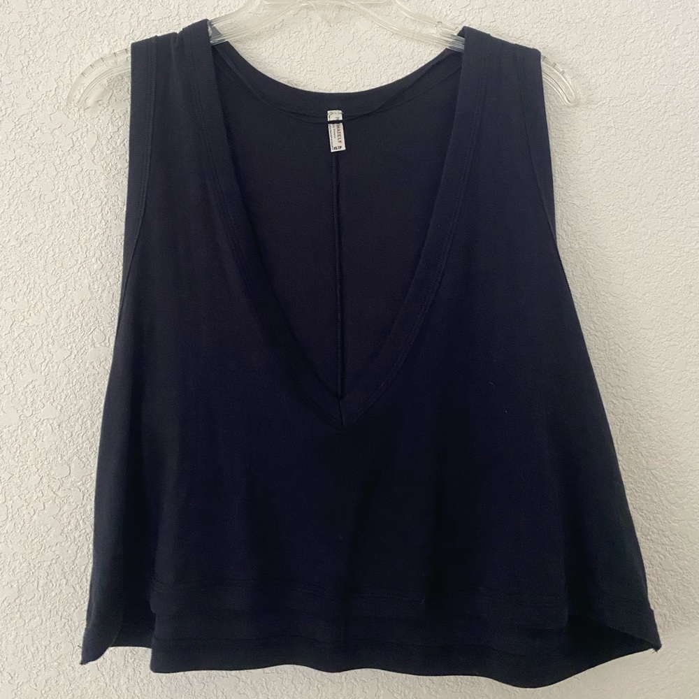 Free people deep V crop xs